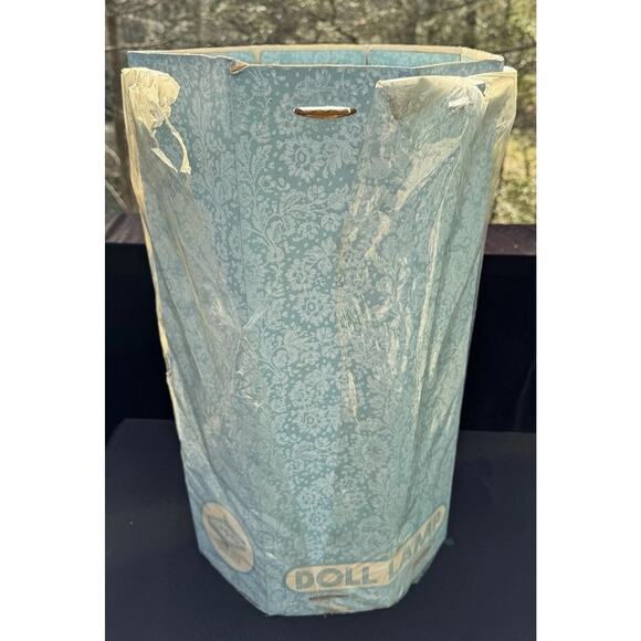 Rare 1960 Gilbert Doll Lamp Still In Box Floral Shade & Dress Boudoir Lady lamp - Picture 8 of 12